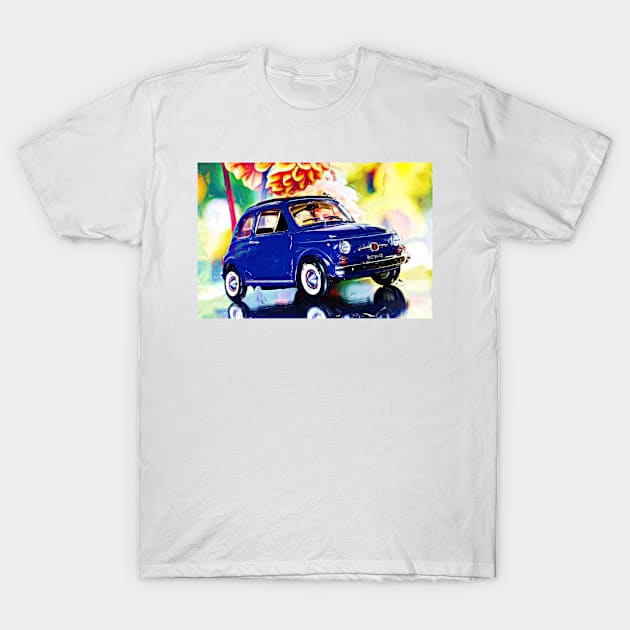 Surreal blue Fiat 500 T-Shirt by DeVerviers